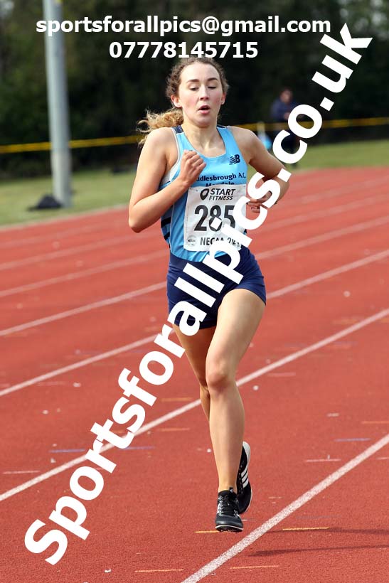 800 metres, 2021 NECAA Open Graded Meeting, Morpeth. Photo: David T. Hewitson/Sports for All Pics